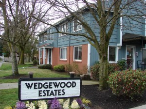 The Wedgewood Estates Apartments is one of the few businesses in the neighborhood which still uses the extra 