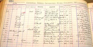 Deed index showing Ernesto Picardo's purchase of farm property from Mabel Barry.
