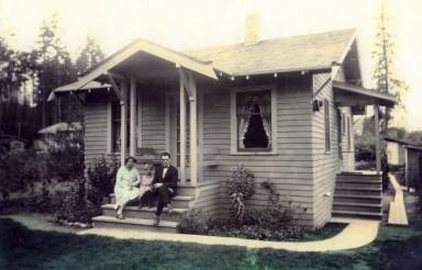 The Shauer family, pictured here in 1928, lived at the corner of NE 86th Street, present site of the Wells Fargo bank building.