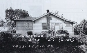 Walter Wood's house as it looked in 1937-1938, the year that all houses in King County were first photographed for the tax assessor's office. Photo courtesy of Puget Sound Regional Archives.