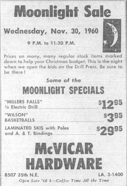 McVicar Hardware Moonlight sale