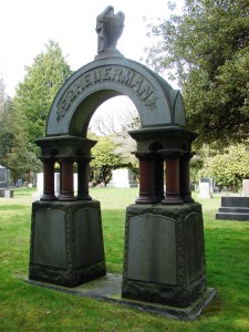 Scheuerman monument at Mt. Pleasant Cemetery in Seattle