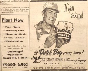 Wedgwood business ads.Echo newsletter of March 1956