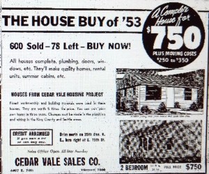 Cedar Vale sale ad of Feb 4 1953