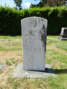 Apostol grave marker at Lakeview Cemetery