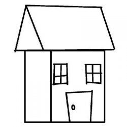 house stylized drawing