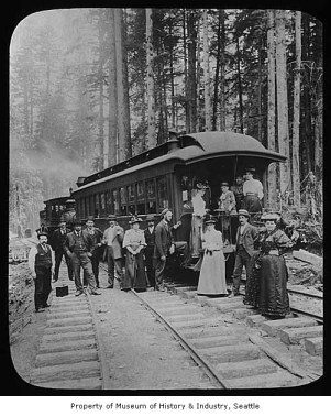 Seattle Lake Shore & Eastern Railroad opening, 1887. Image 2002.3.936, Museum of History & Industry, photo by Asahel Curtis.