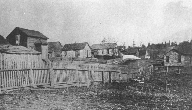 The Town of Yesler circa 1902, looking east along NE 42nd Street. Photo courtesy of History of Laurelhurst.