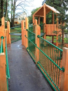 Play structure at Matthews Beach Park.