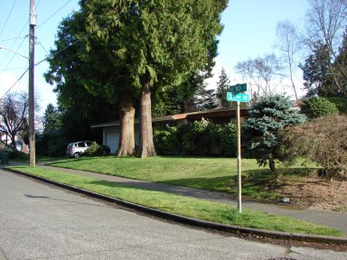 Before NE 80th Street was put through, an old house was 
