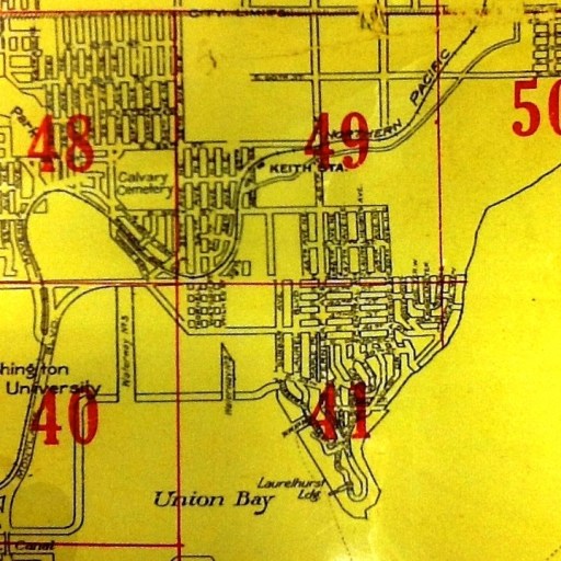 Kroll Map of northeast Seattle in 1912. Photo courtesy of David B. Williams (see Source list.)