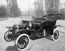 The Model T Ford produced in 1908 caused a meteoric rise in automobile ownership and boosted the Good Roads movement in America.