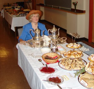 Dorothy Brancato's memorial service reception was celebrated as a tea party with fancy hats and delectable sandwiches.