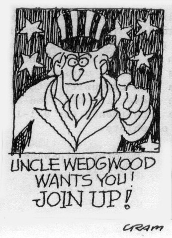 Wedgwood Community Council membership cartoon by Bob Cram, March 1988 newsletter.