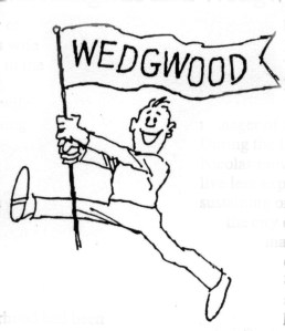 Wedgwood banner cartoon by Bob Cram, Wedgwood Community Council Newsletter of March 1996.