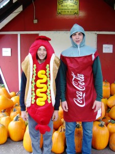 The ever-ready Scouts of Troop 151 promote pumpkin sales in Wedgwood.