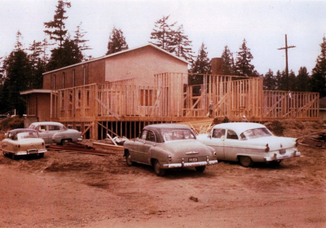 In 1957 the Wedgwood Presbyterian Church building was expanded. Photo courtesy of David Chamness.