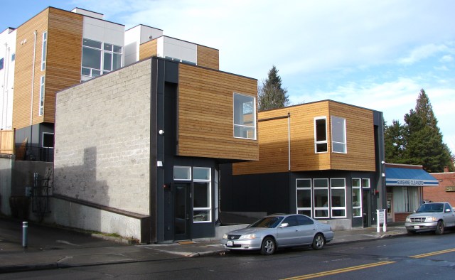 These townhouse structures were finished in early 2016 on the site of the Big Green House.
