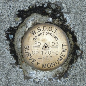 Survey marker of 2006 at Eastgate