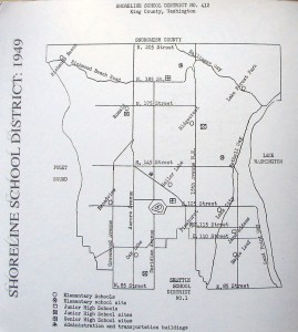Shoreline School District map of 1949