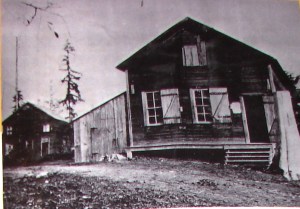 An 1898 photo of the buildings at the former Maple Leaf sawmill site.