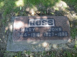Ross grave marker at Mt. Pleasant Cemetery on Queen Anne hill in Seattle. Photo courtesy of Find A Grave.