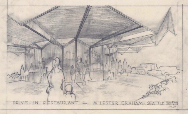 Club 19 Restaurant architectural rendering of 1960