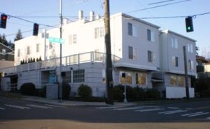 This apartment building at NE 65th Street has sidewalk-level offices but no retail.