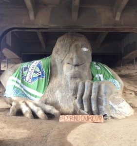 Troll with Sounders flags.November 2017