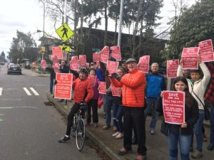 Bike lanes protest 2018